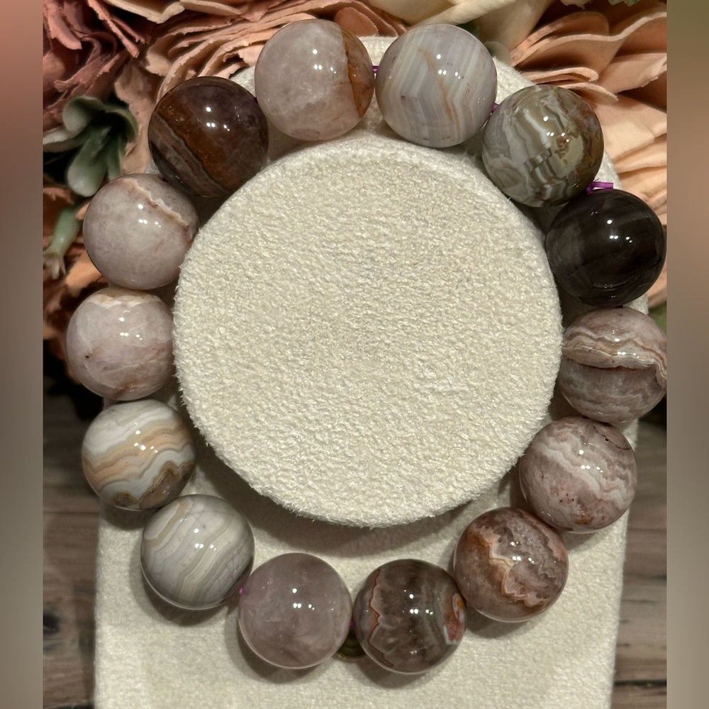 Crazy Lace Agate Bracelet 16mm Size 7